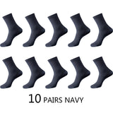 High Quality 10 Pairs/lot Men Bamboo Fiber Socks Men Breathable Compression Long Socks Business Casual Male Large size 38-45