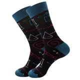 Colorful Men's Socks Harajuku Colorful Happy Funny symbol International chess geometric Formula Cotton Sock Christmas Gift
