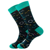 Colorful Men's Socks Harajuku Colorful Happy Funny symbol International chess geometric Formula Cotton Sock Christmas Gift