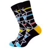 Colorful Men's Socks Harajuku Colorful Happy Funny symbol International chess geometric Formula Cotton Sock Christmas Gift