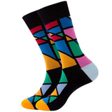 Colorful Men's Socks Harajuku Colorful Happy Funny symbol International chess geometric Formula Cotton Sock Christmas Gift