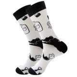 Colorful Men's Socks Harajuku Colorful Happy Funny symbol International chess geometric Formula Cotton Sock Christmas Gift
