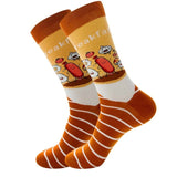 Colorful Men's Socks Harajuku Colorful Happy Funny symbol International chess geometric Formula Cotton Sock Christmas Gift
