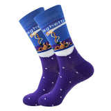 Colorful Men's Socks Harajuku Colorful Happy Funny symbol International chess geometric Formula Cotton Sock Christmas Gift