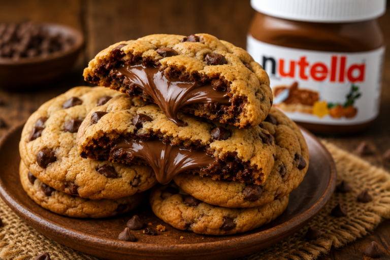 Cookies Recheados com Nutella: Receita Fácil, Cremosa e Irresistível