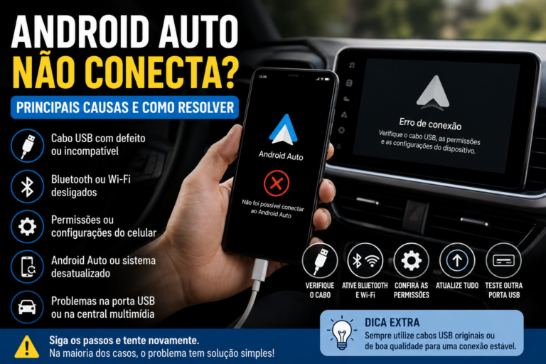 Android Auto Não Conecta: Principais Causas e Como Resolver