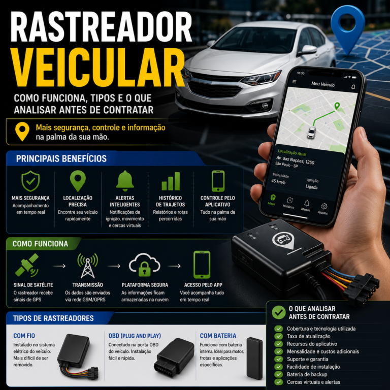 Rastreador Veicular: Como Funciona, Tipos e O Que Analisar Antes de Contratar