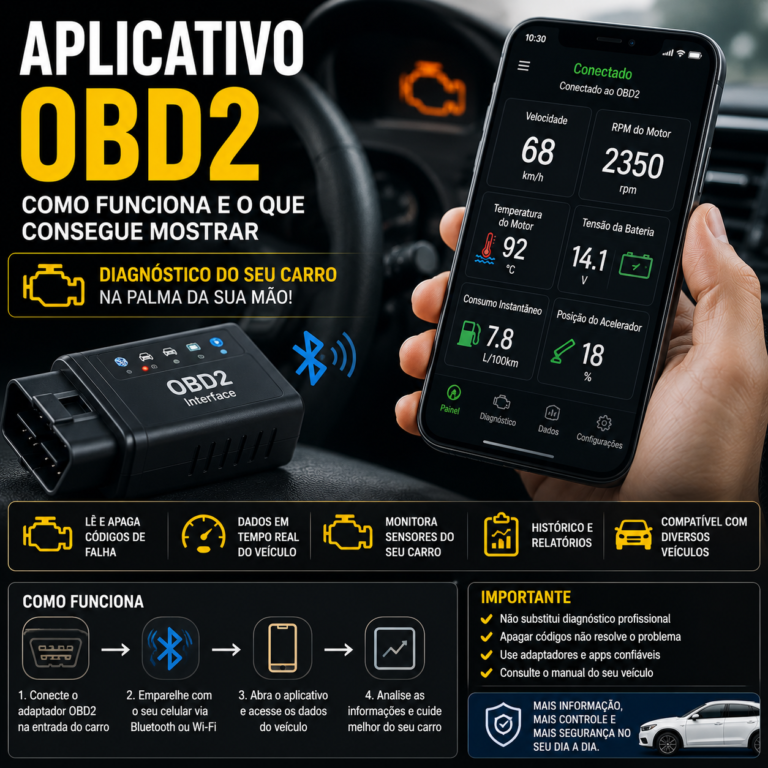 Aplicativos de Diagnóstico Automotivo OBD2: Como Funcionam e O Que Conseguem Mostrar