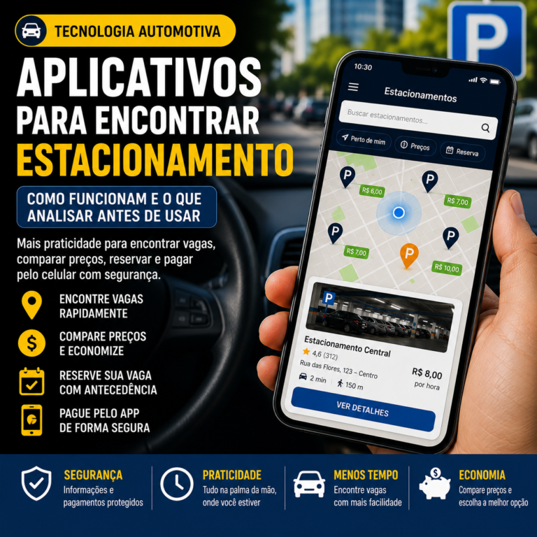 Aplicativos para Encontrar Estacionamento: Como Funcionam e O Que Analisar Antes de Usar