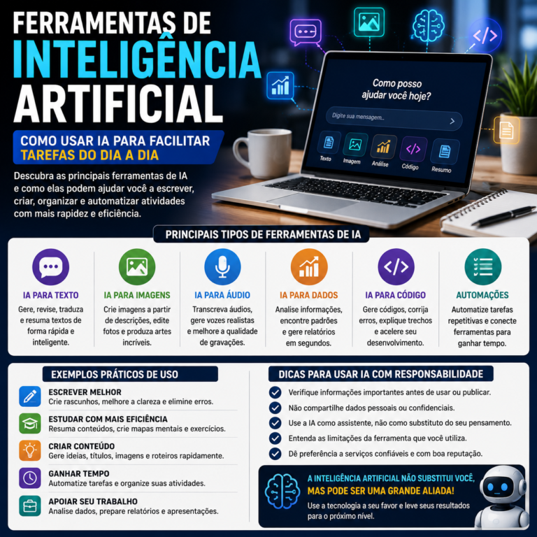 Ferramentas de Inteligência Artificial: Como Usar IA para Facilitar Tarefas do Dia a Dia
